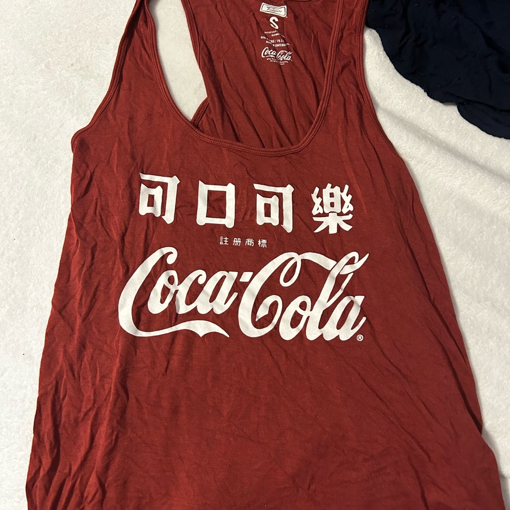 Coca Cola tank, maroon and light weight